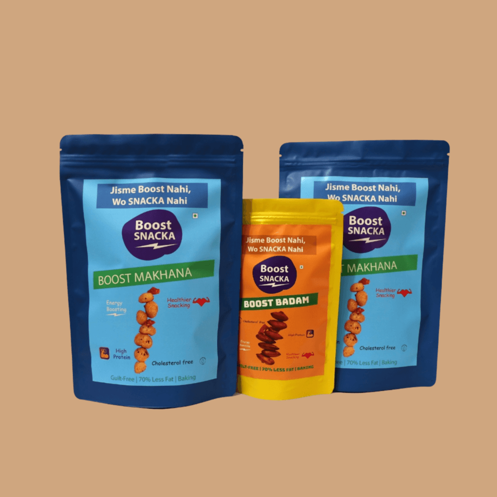 BOOST MAKHANA (Fox Nuts) + BADAM – Healthy Roasted Super Saver Combo